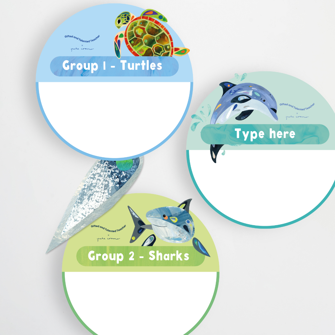 Pete Cromer: Visible Learning Large Animals Circles - Sea Life Collection