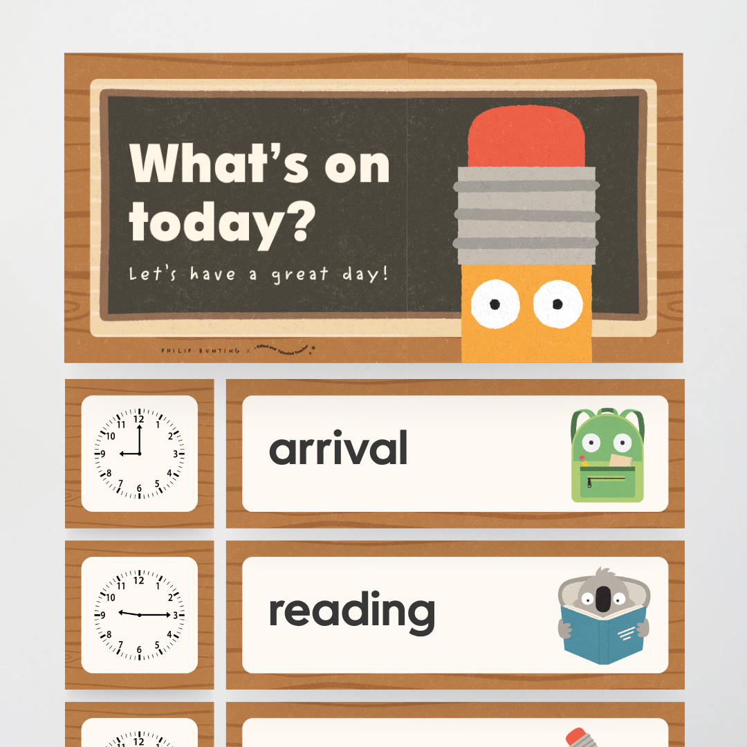 Philip Bunting: Visual Timetable Daily Schedule - Back to School Classroom Decor
