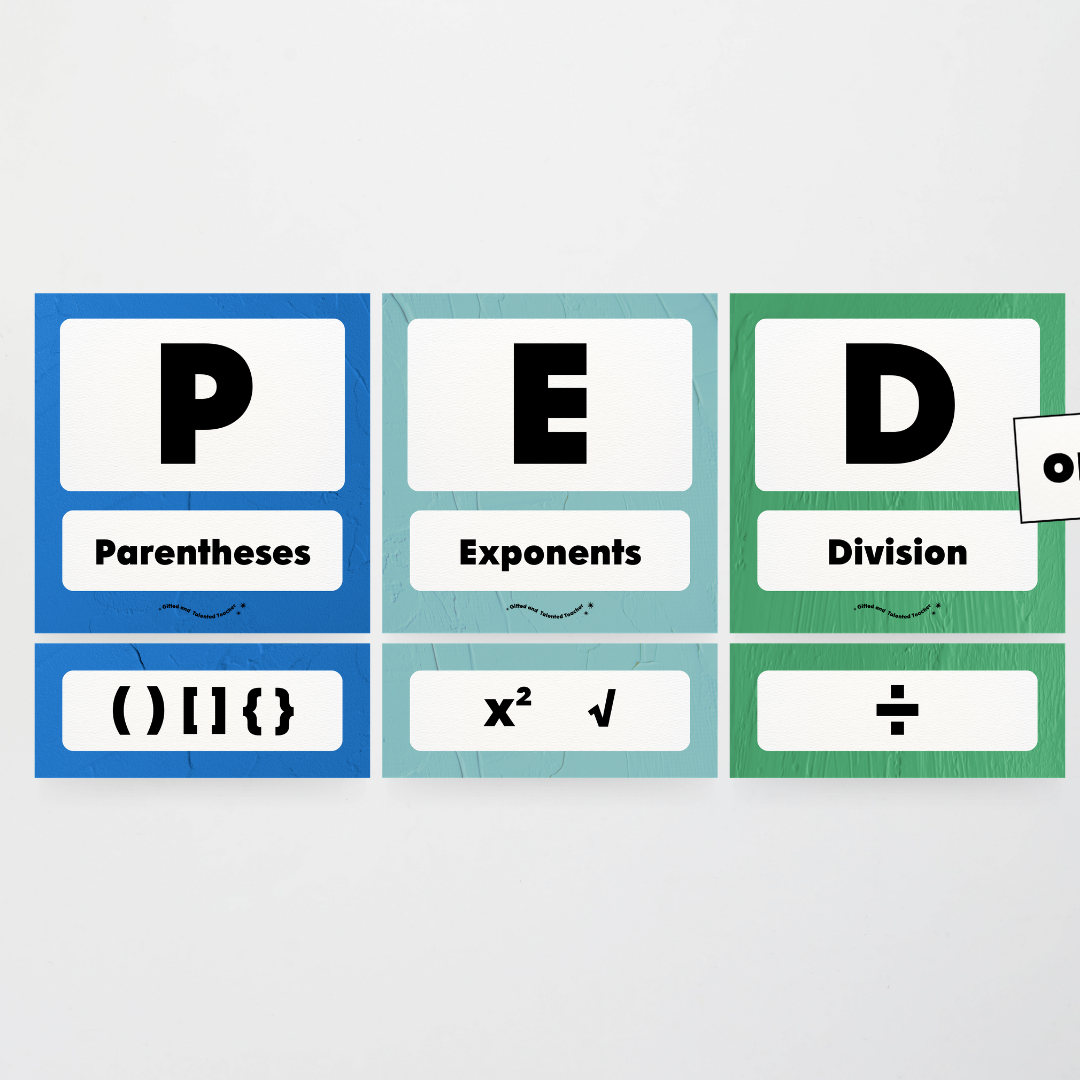 PEDMAS Order of Operations - North America Classroom Decor - Teacher Resources & Classroom Decor