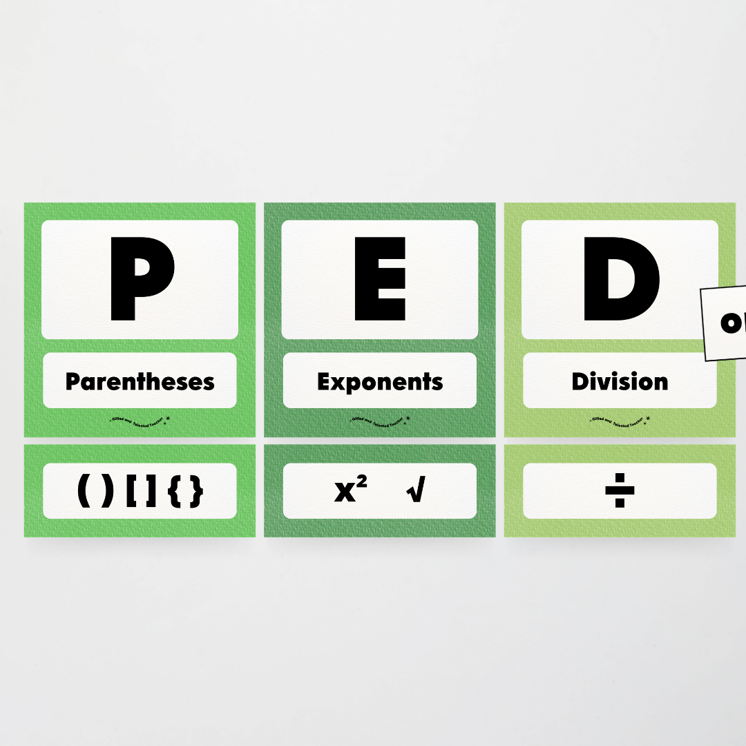 PEDMAS Order of Operations - Leafy Greens Classroom Decor - Teacher Resources & Classroom Decor