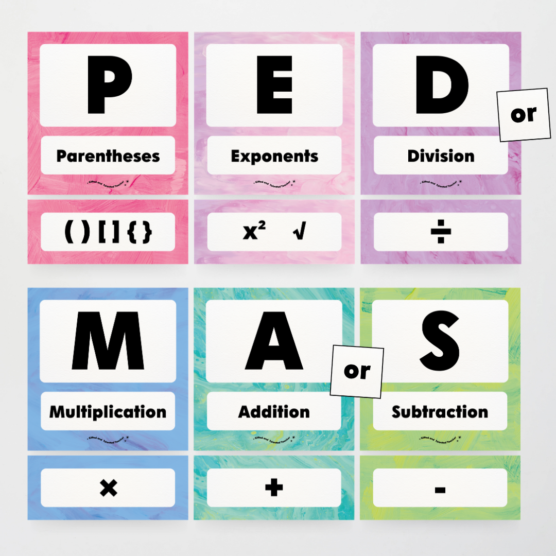 PEDMAS Order of Operations - Sea Life Classroom Decor - Teacher Resources & Classroom Decor
