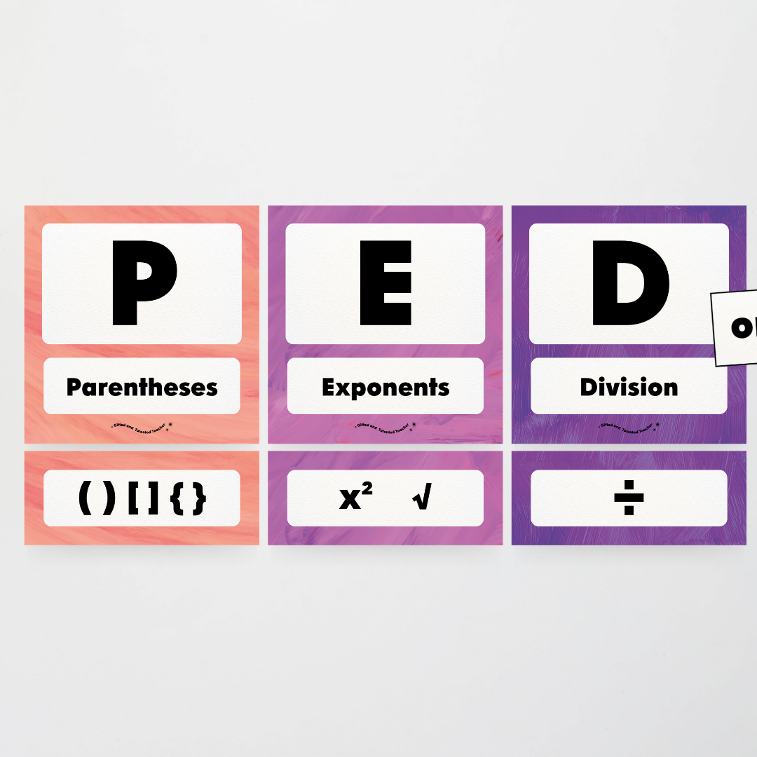 PEDMAS Order of Operations - Insect Life Classroom Decor - Teacher Resources & Classroom Decor
