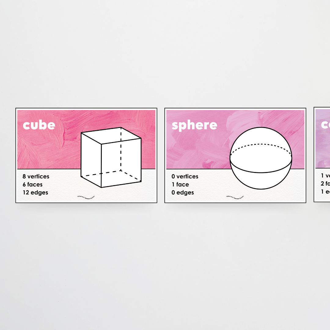 Pete Cromer: 3D Objects / 3D Shape Posters - Sea Life Classroom Decor