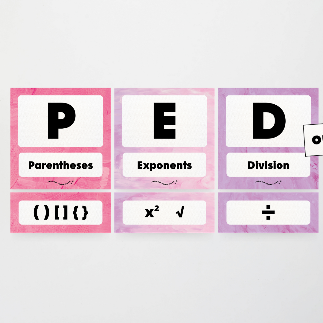 PEDMAS Order of Operations - Sea Life Classroom Decor - Teacher Resources & Classroom Decor