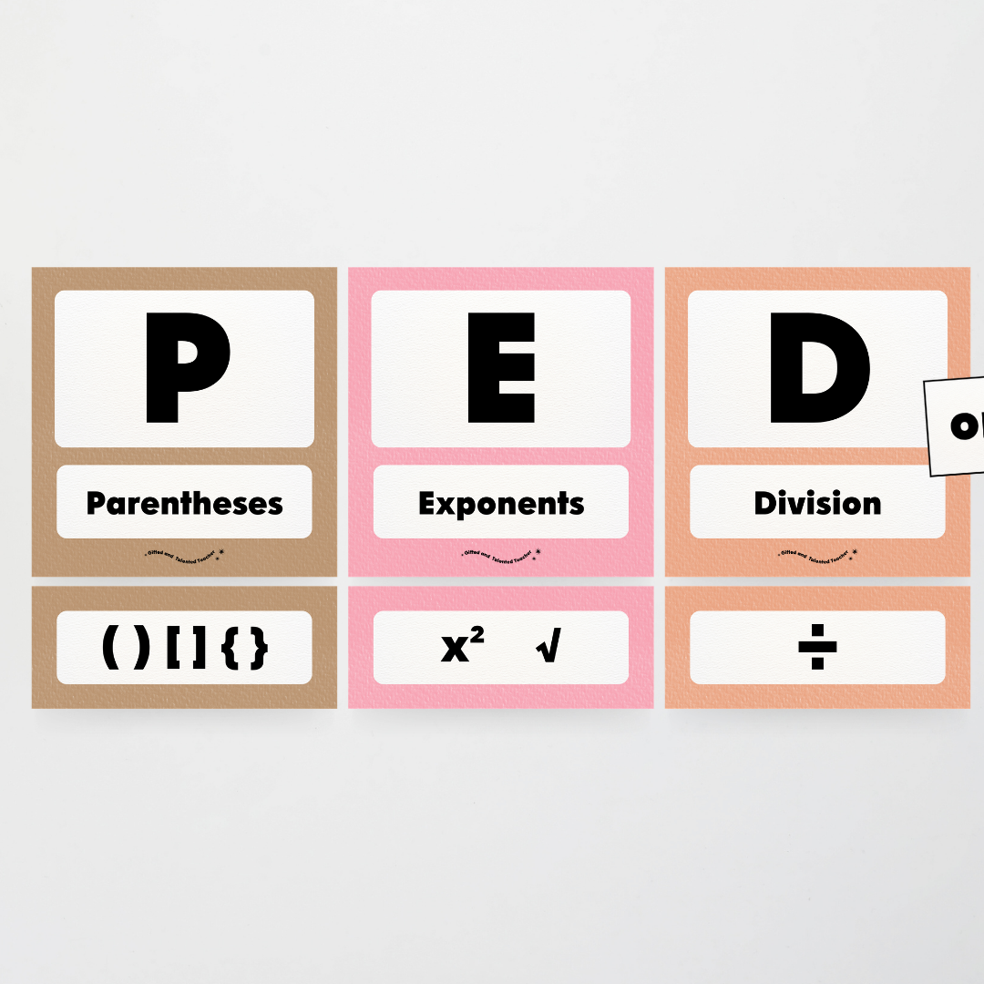 PEDMAS Order of Operations - Farmers Market Classroom Decor - Teacher Resources & Classroom Decor