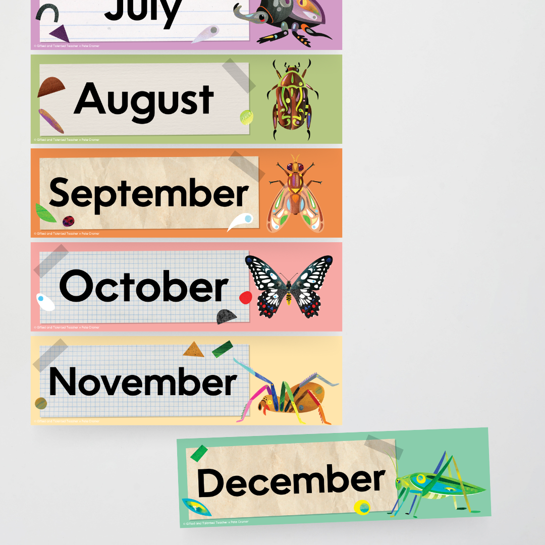 Pete Cromer: Flip Calendar - Insect Life Classroom Decor