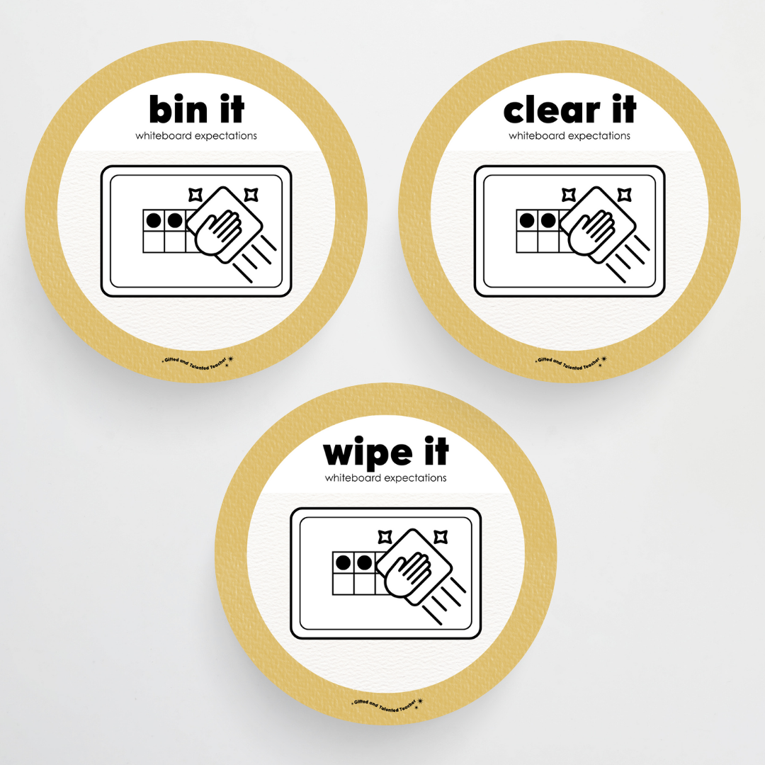 Mini Whiteboard Expectations, Prompts and Cues: Circle Icons - Farmers Market Classroom Decor - Teacher Resources & Classroom Decor