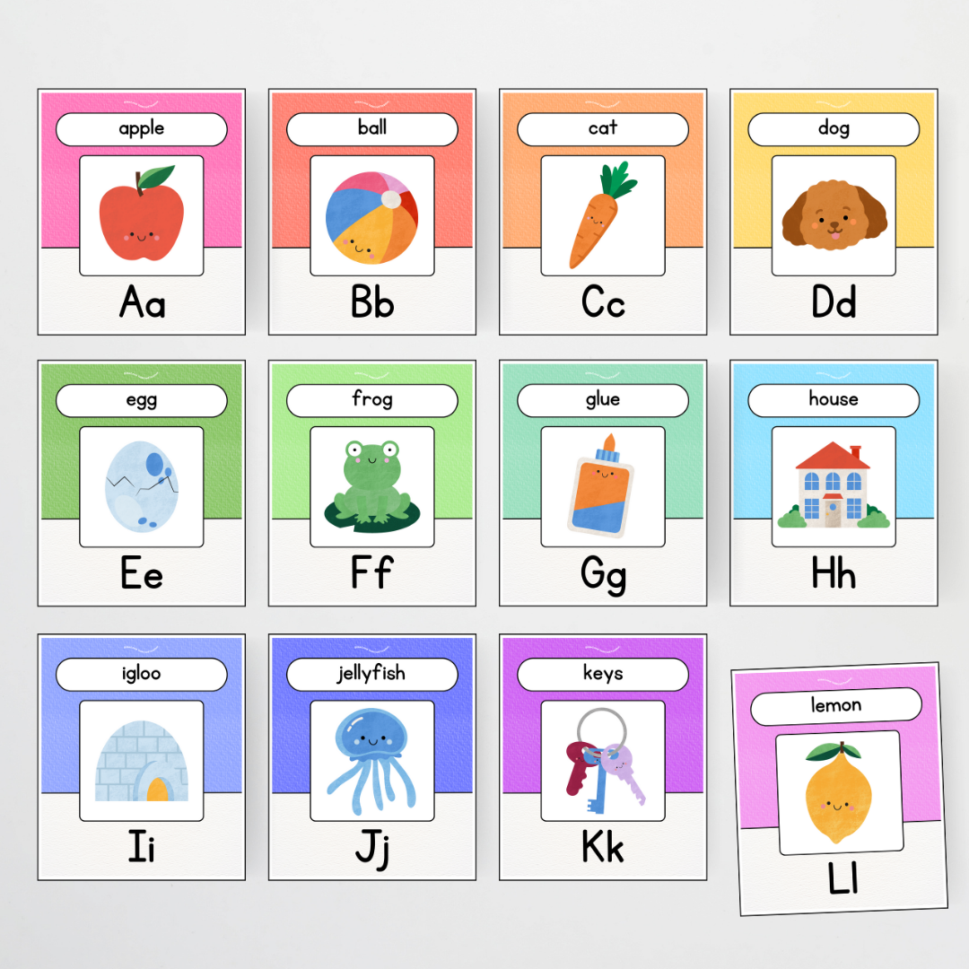 Alphabet Posters - Rainbow Classroom Decor
