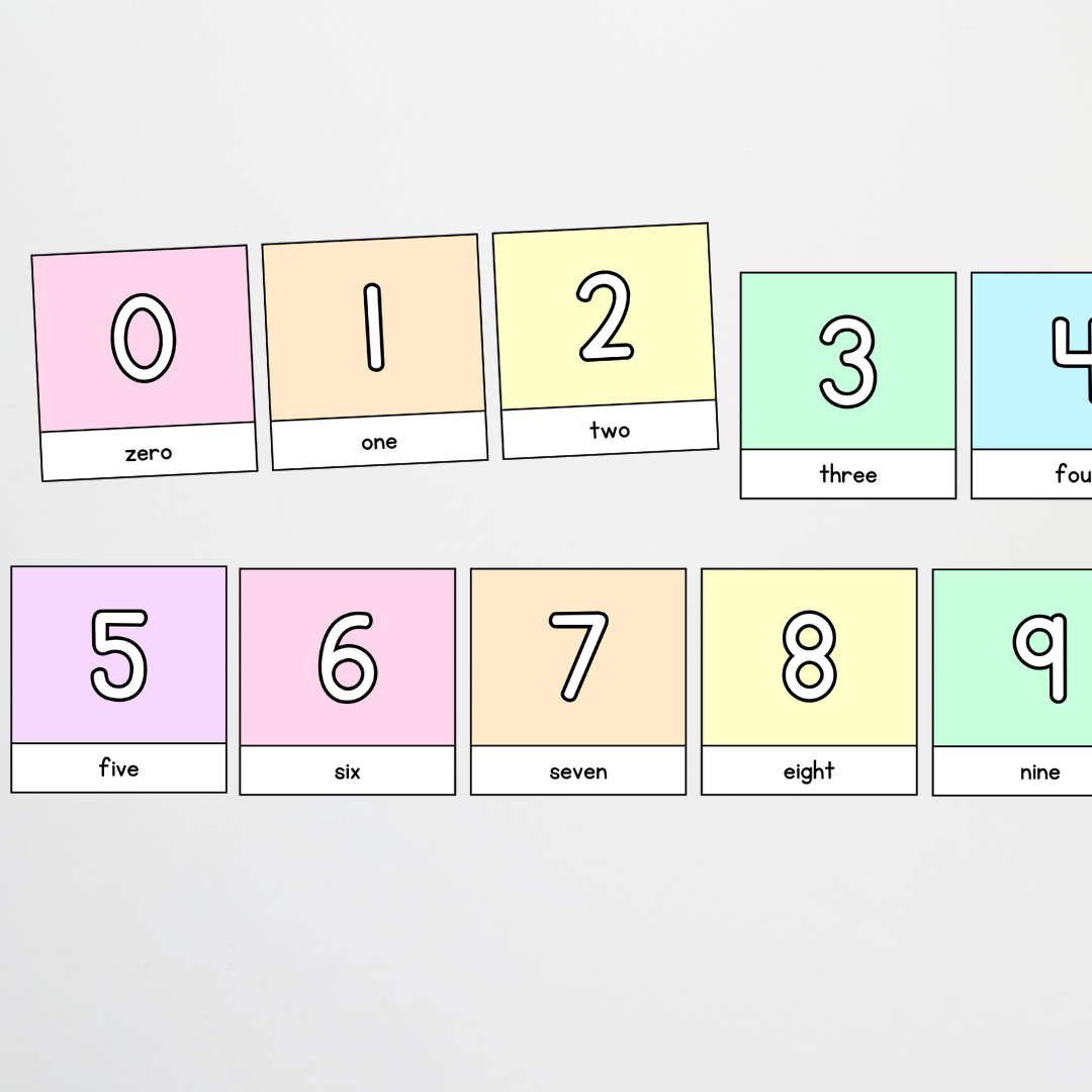 Number Line and 100s Wall Chart - Pretty in Pastel