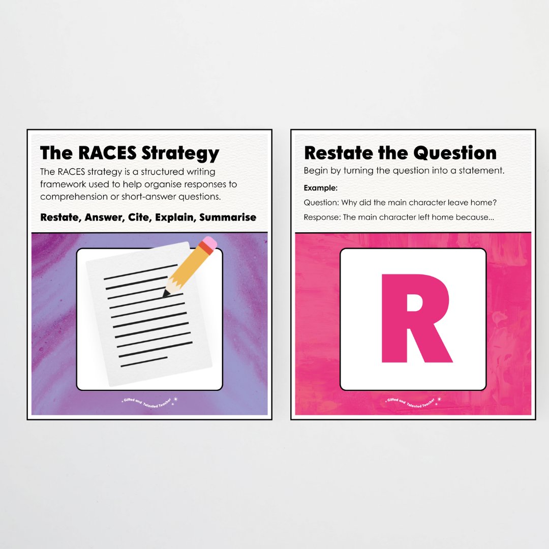 RACES Writing Strategy Poster Set - Australian Fauna and Flora Classroom Decor - Teacher Resources & Classroom Decor