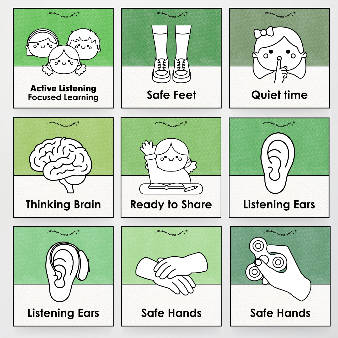Inclusive Active Listening Editable Classroom Display - Leafy Greens Classroom Decor - Teacher Resources & Classroom Decor