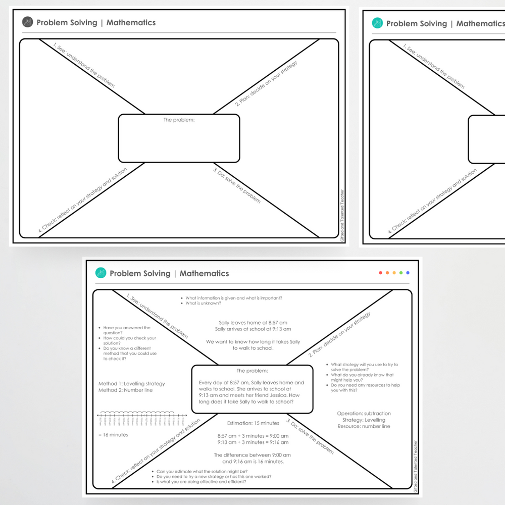See, Plan, Do, Check Problem Solving Mats | Gifted and Talented Teacher ...