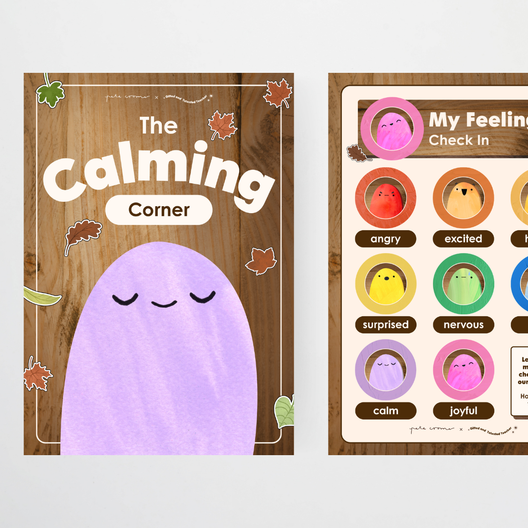 Calm Corner Posters Emotional Regulation - North America Classroom Decor