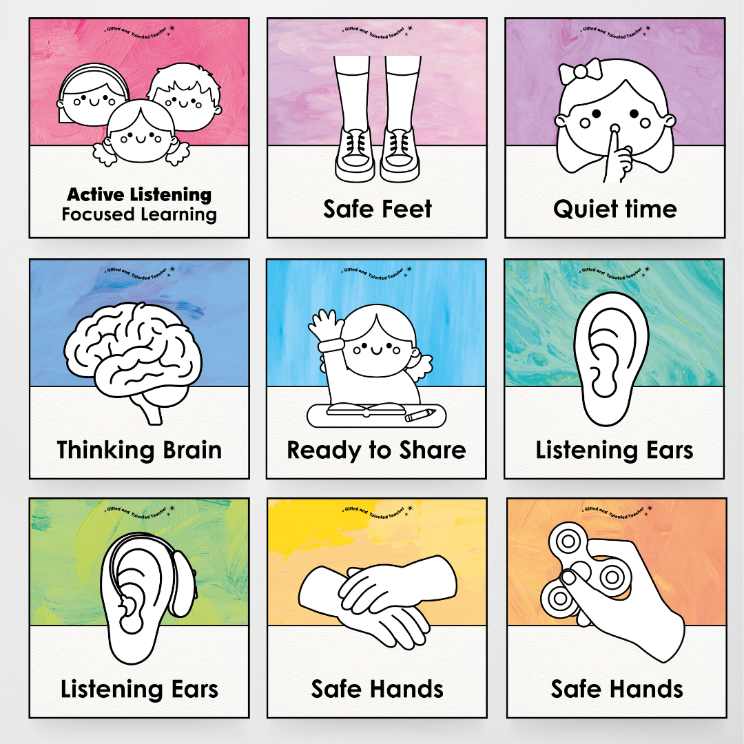 Inclusive Active Listening Editable Classroom Display - Sea Life Classroom Decor - Teacher Resources & Classroom Decor