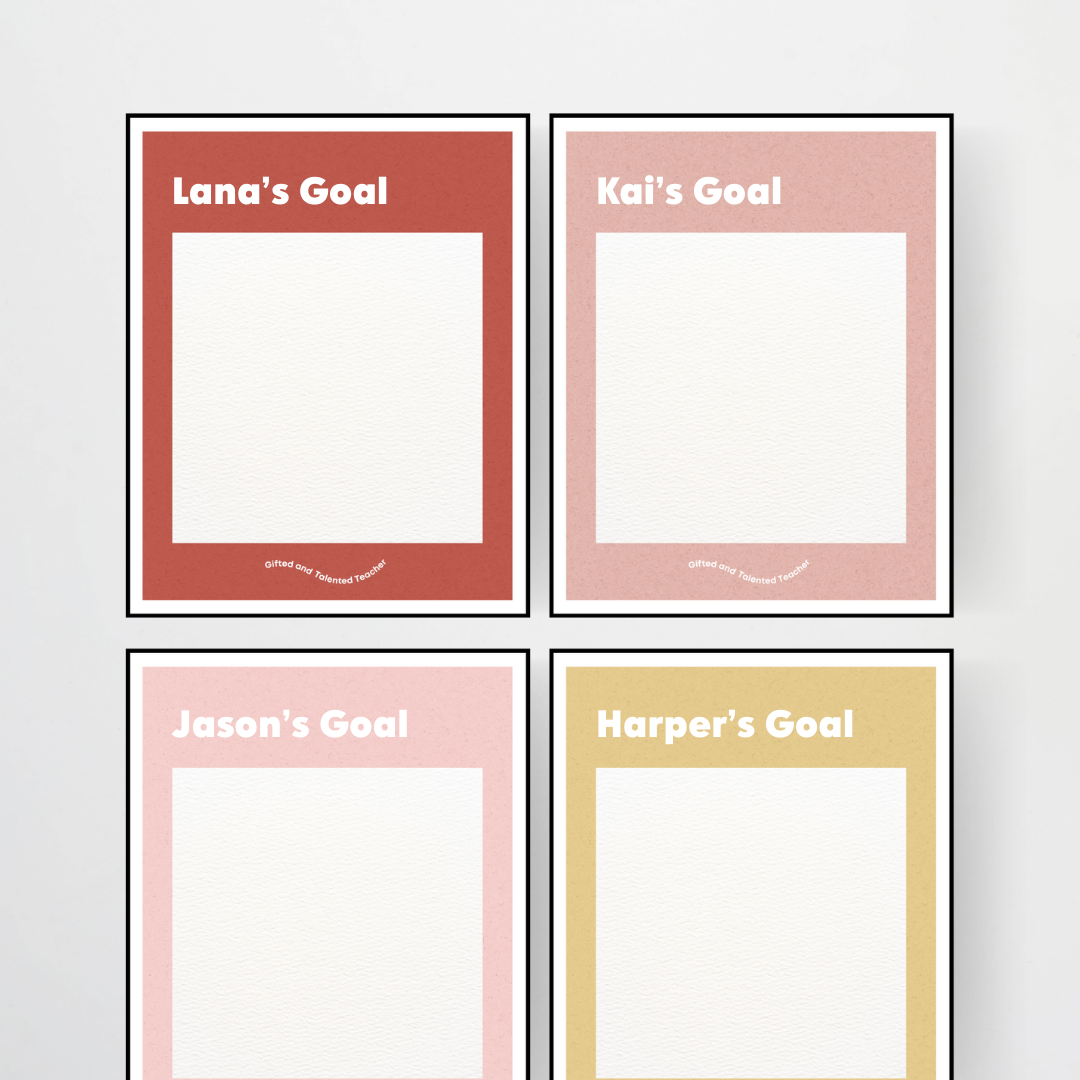 Goal Setting Template: 1 Goal - Little Circus Classroom Decor