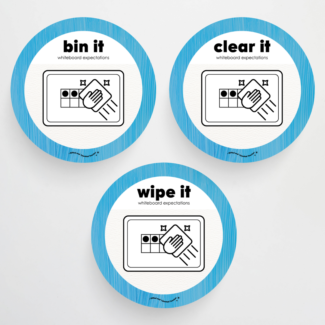 Pete Cromer: Mini Whiteboard Expectations, Prompts and Cues: Circle Icons - Insect Life Classroom Decor - Teacher Resources & Classroom Decor