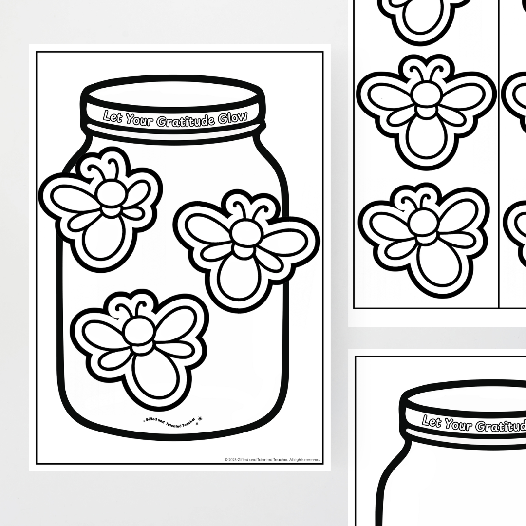 Gratitude Firefly Jar: Let Your Gratitude Glow - Student Activity