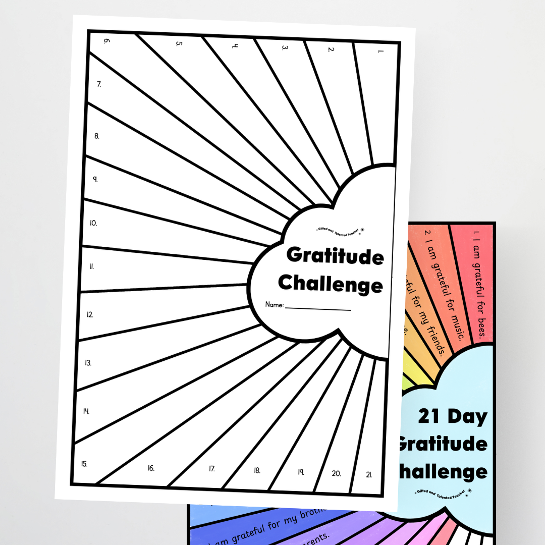 Gratitude Challenge - Growth Mindset Activity