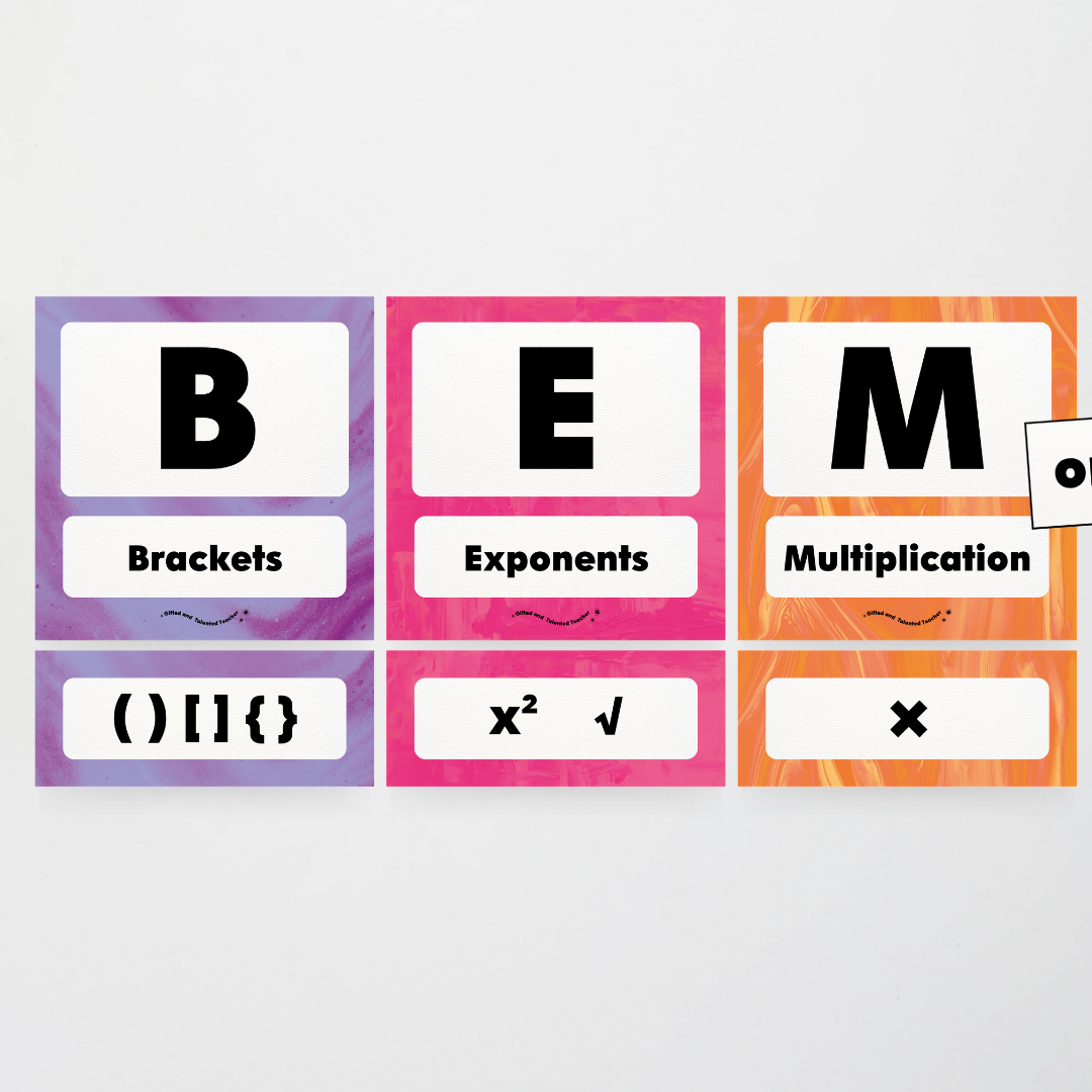 BEMDAS Order of Operations - Australian Fauna and Flora Classroom Decor - Teacher Resources & Classroom Decor