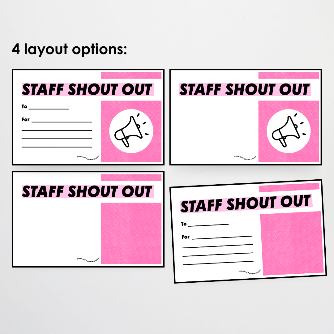 Staff Shout Out Bulletin Board: Free Template - Rainbow Classroom Decor