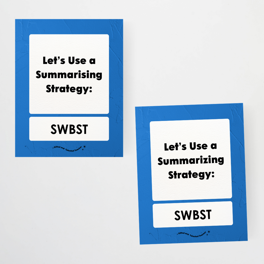 Summarising the Text: SWBST Somebody, Wanted, But, So Then - North America Classroom Decor - Teacher Resources & Classroom Decor
