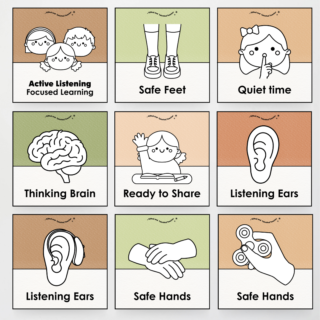 Inclusive Active Listening Editable Classroom Display - Woodland Classroom Decor - Teacher Resources & Classroom Decor