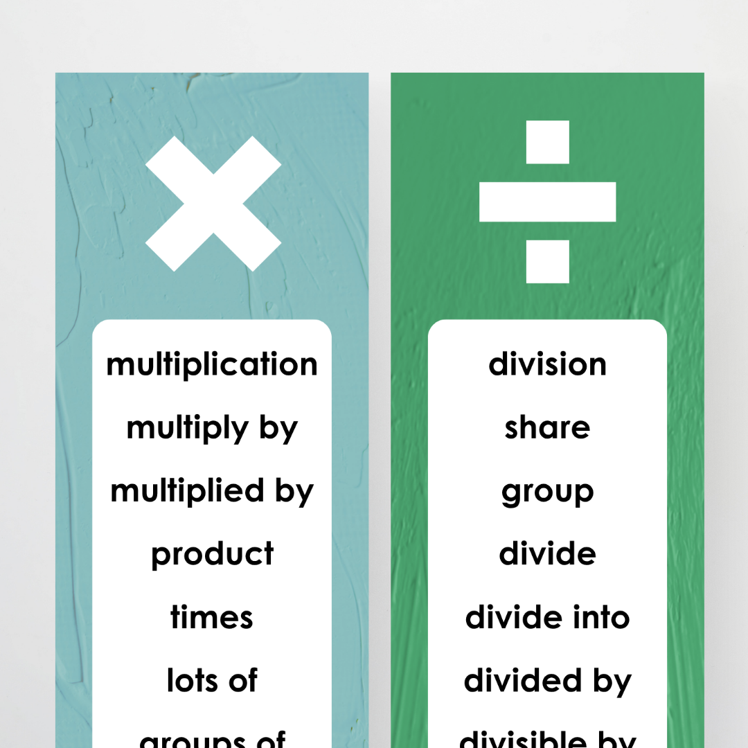 Mathematics Vocabulary Strips - North America Classroom Decor