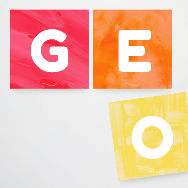 Gifted Lettering Paint Textured Lettering Tiles - Classroom Decor & Teacher Resources