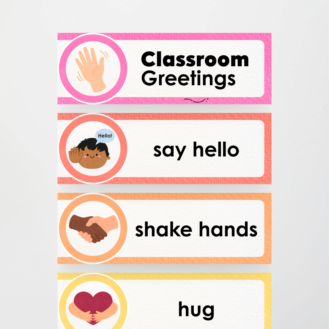 Morning Greetings - Rainbow Classroom Decor