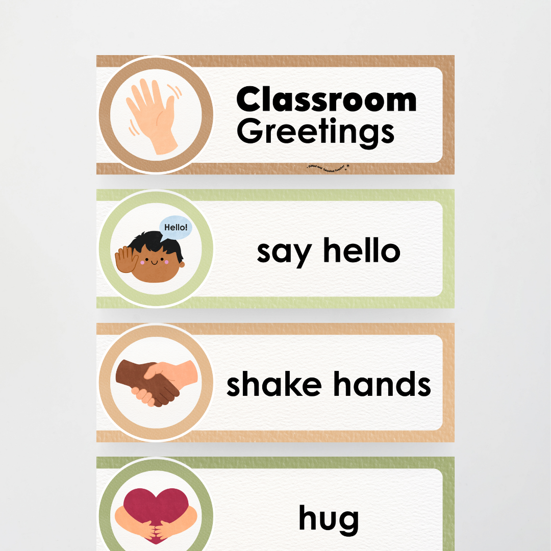 Morning Greetings - Woodland Classroom Decor