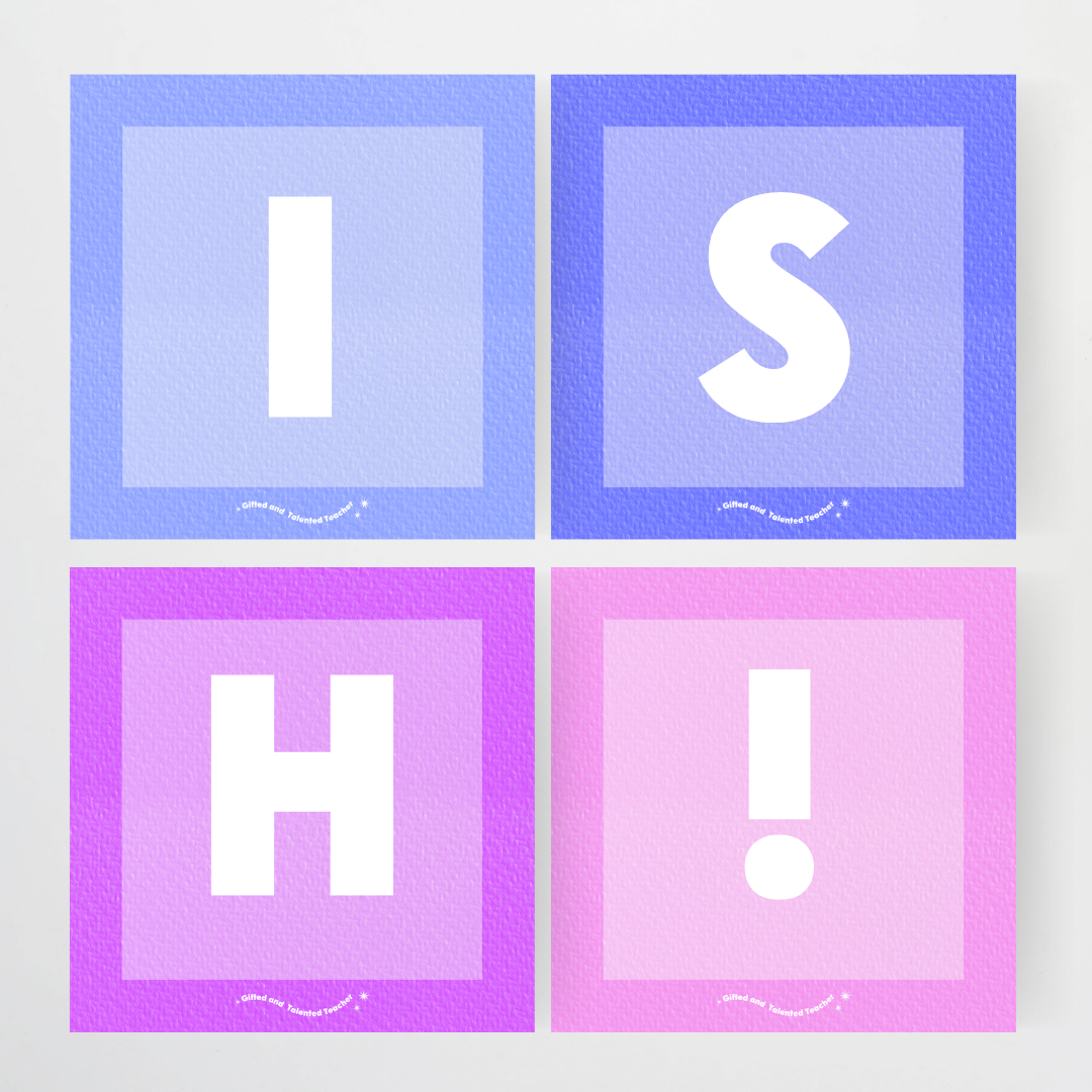 Lettering Tiles - Rainbow Classroom Decor