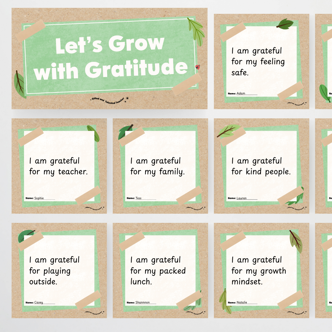 Let's Grow with Gratitude - Wall Display and Activity