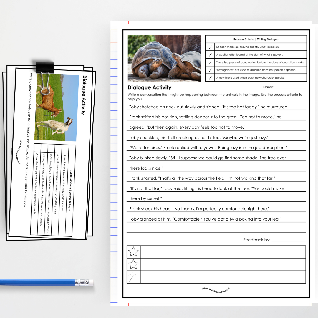 Dialogue Activity - Direct Speech: Animals