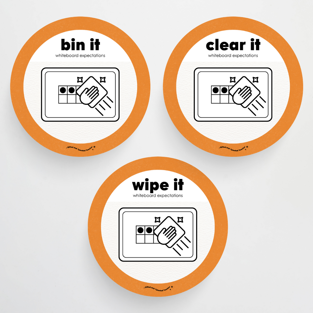Philip Bunting: Mini Whiteboard Expectations, Prompts and Cues: Circle Icons - Watch this Space Classroom Decor - Teacher Resources & Classroom Decor