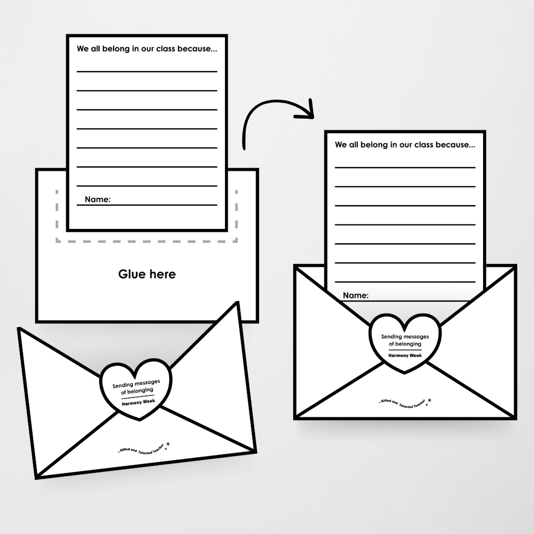 Harmony Day and Harmony Week: Letters and Messages of Belonging Classroom Activity - Teacher Resources & Classroom Decor