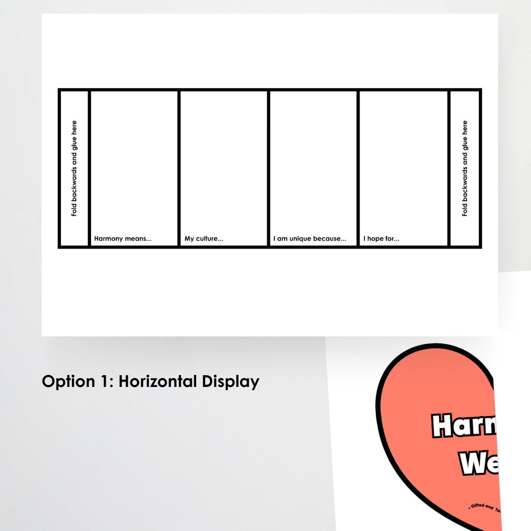 Harmony Day and Harmony Week: Editable Concertina Heart Craft Activity - Teacher Resources & Classroom Decor