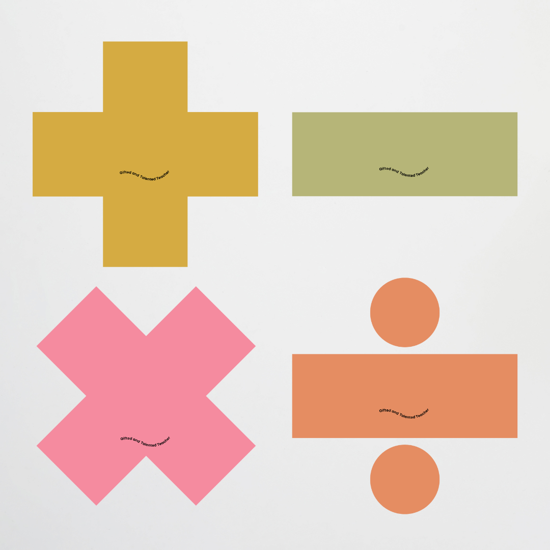 Maths Symbols and Vocabulary - Mathematics Posters: Farmers Market Classroom Decor