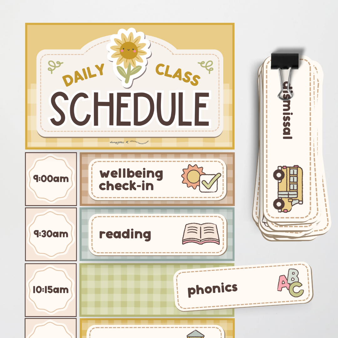 Daily Schedule - Farmers Market Classroom Decor - Teacher Resources & Classroom Decor