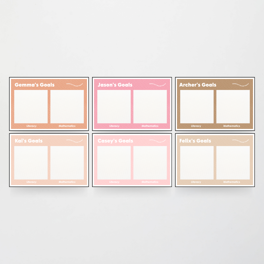 Goal Setting Template: 2 Goals - Farmer Market Classroom Decor