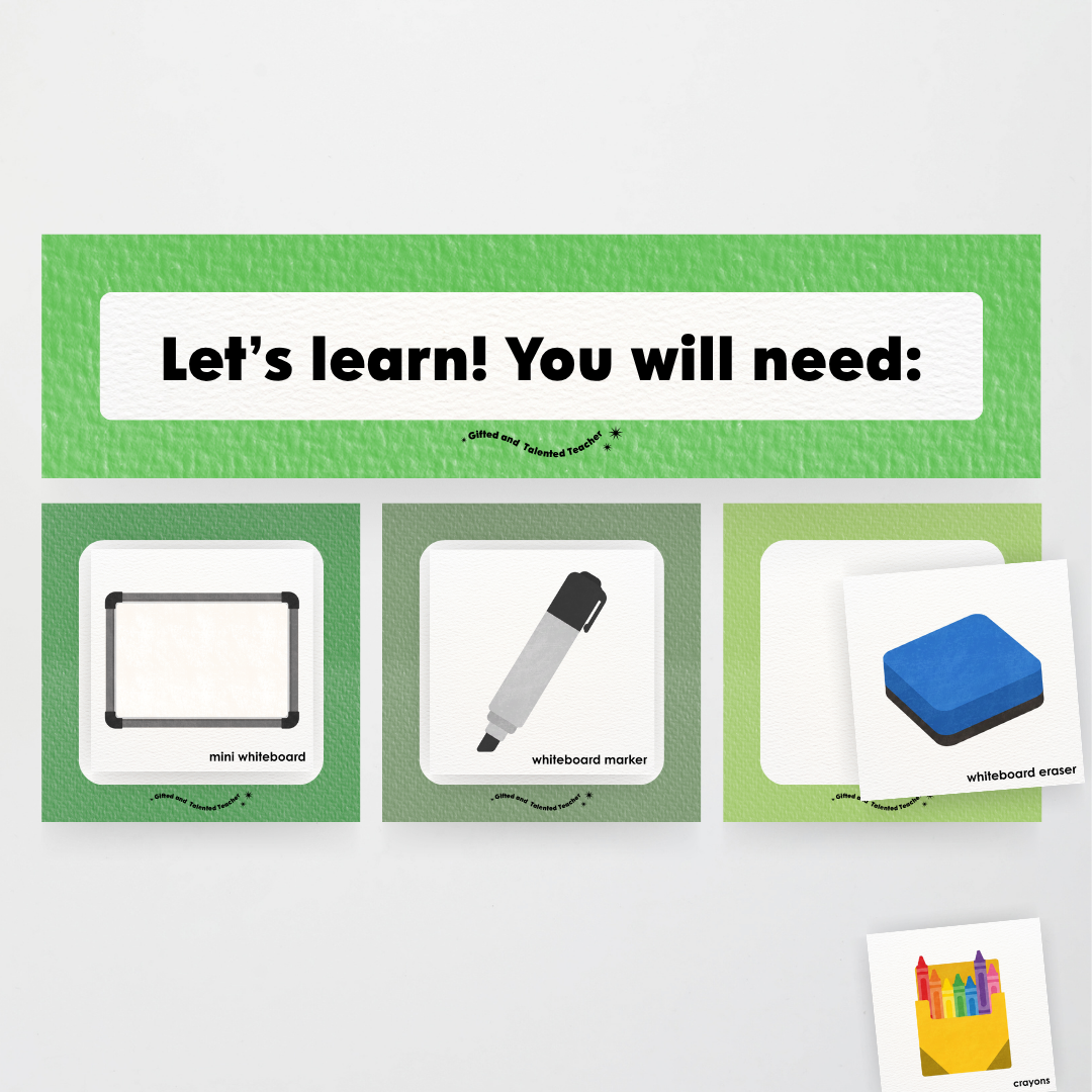 Supplies You Will Need Classroom Display - Leafy Greens Classroom Decor