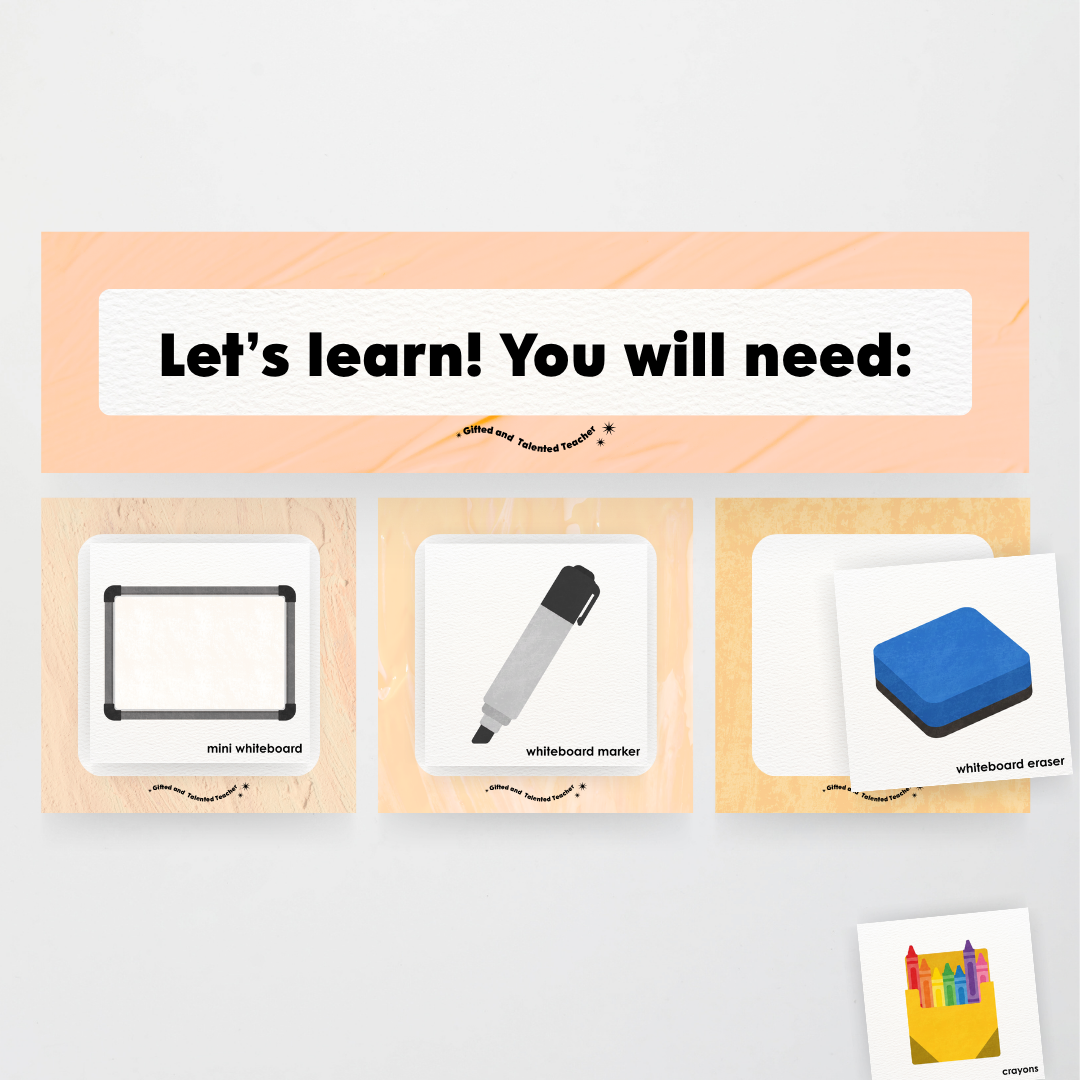 Supplies You Will Need Classroom Display - Neutral Classroom Decor