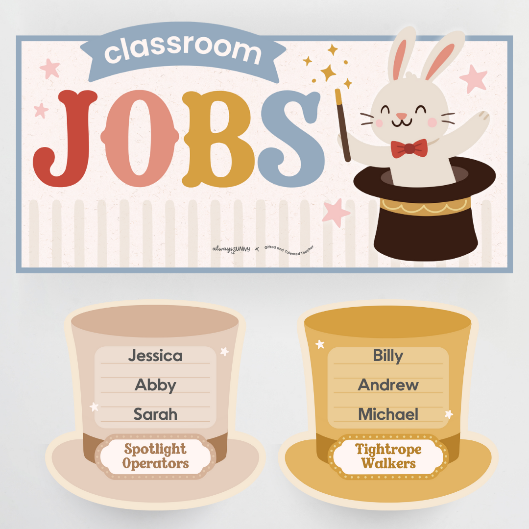 x Always Sunny Co. - Little Circus Classroom Decor Bundle