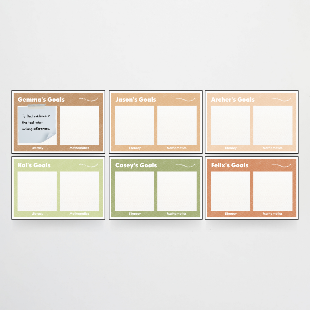 Goal Setting Bundle - Woodland Classroom Decor