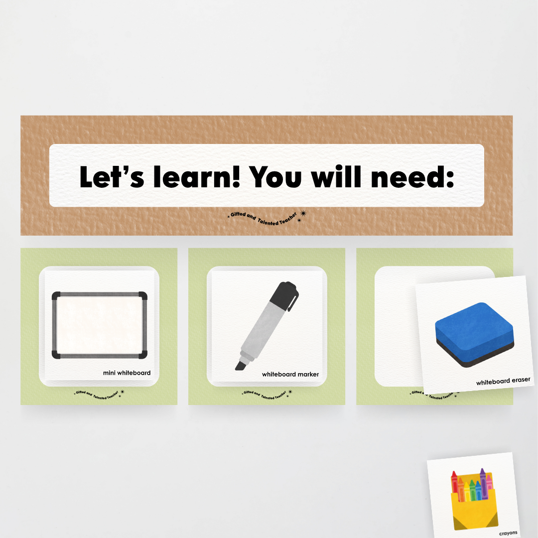 Supplies You Will Need Classroom Display - Woodland Classroom Decor