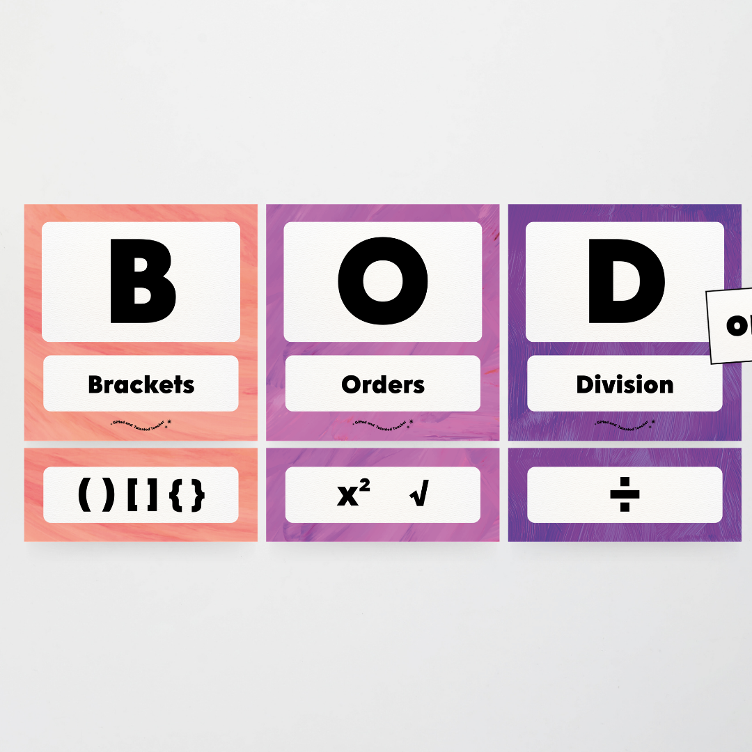 BODMAS Order of Operations - Insect Life Classroom Decor - Teacher Resources & Classroom Decor