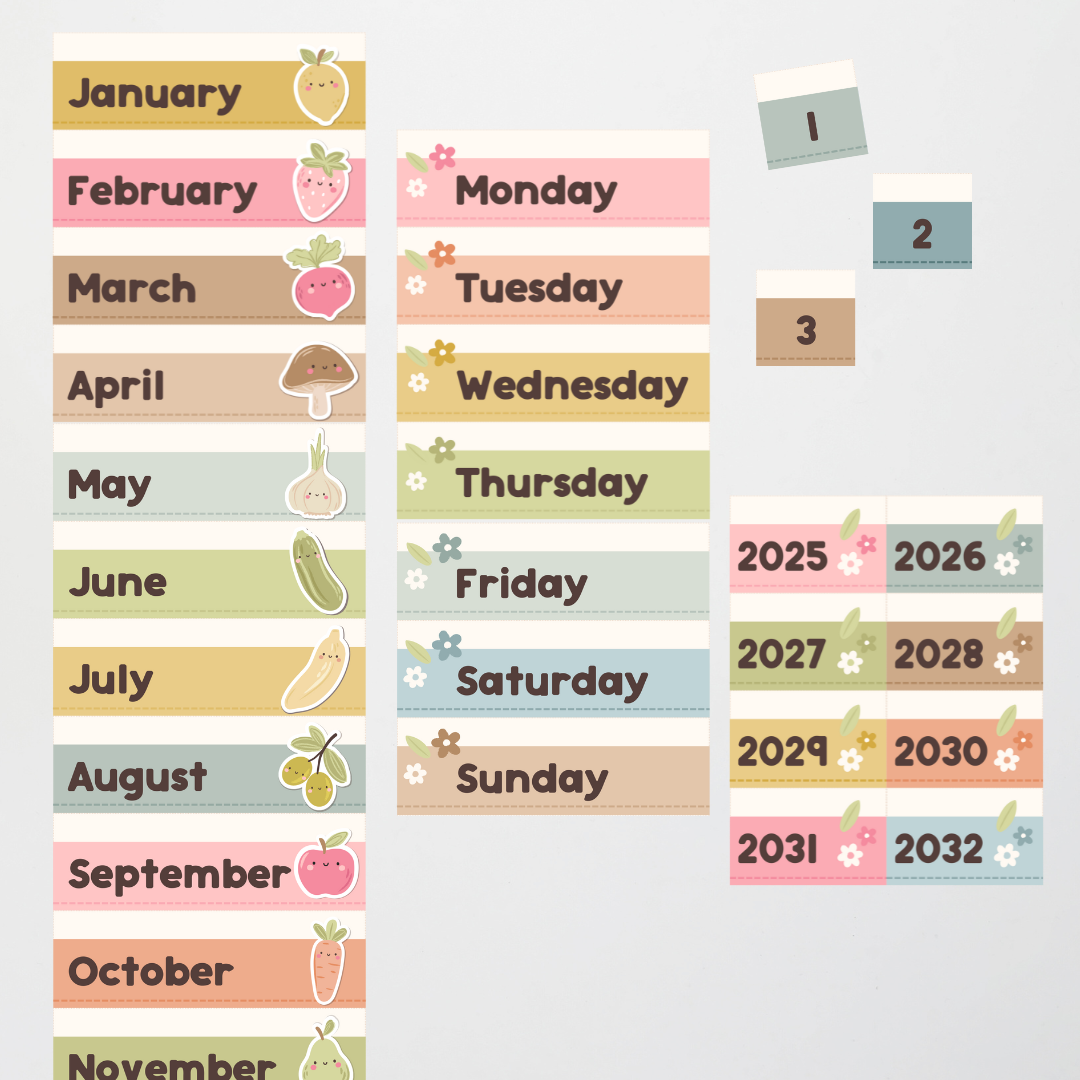 Flip Calendar - Farmers Market Classroom Decor - Teacher Resources & Classroom Decor