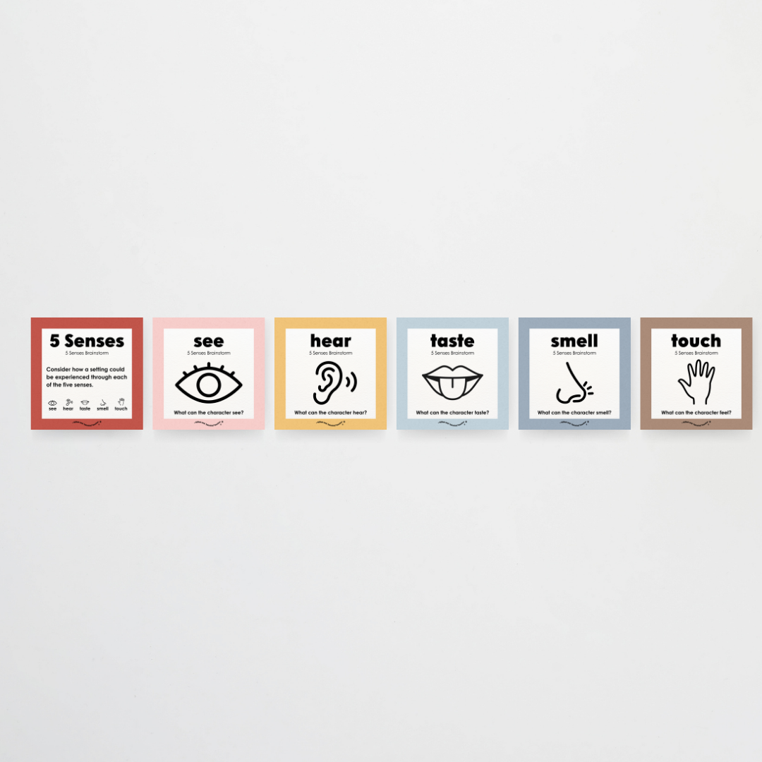 5 Senses Brainstorm Posters - Little Circus Classroom Decor