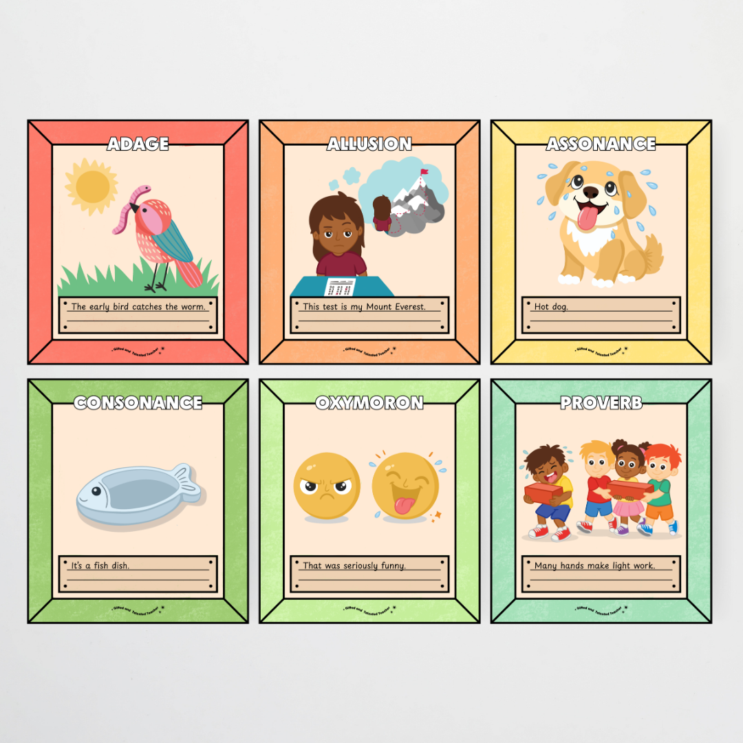 Figurative Language Posters and Classroom Activities: Let's picture it! Bundle and Teacher Resource - Teacher Resources & Classroom Decor