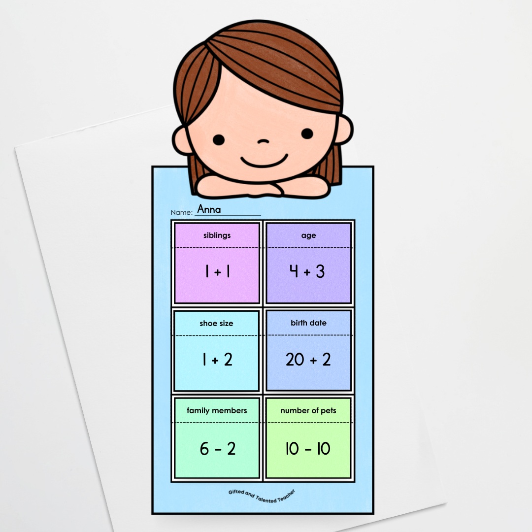 Back to School - All About Me: Mathematics Grid (Lower Grades)