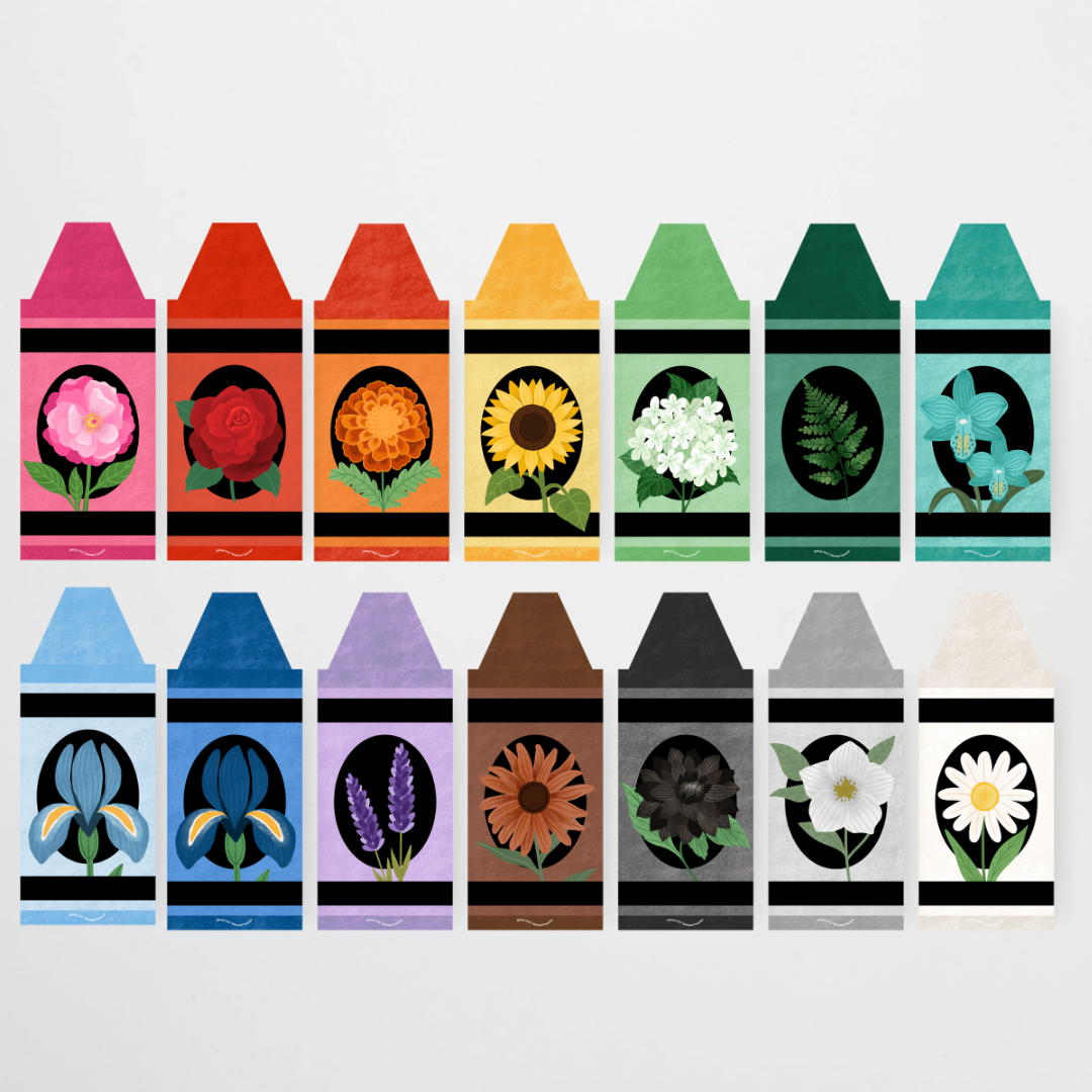 Crayon Colour/Color Posters - Leafy Greens Classroom Decor